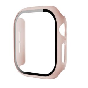 Apple Watch 12 46mm Skal med skärmskydd i härdat glas - Rosa