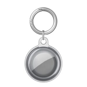 Apple AirTag Skal med Nyckelring - Transparent Svart