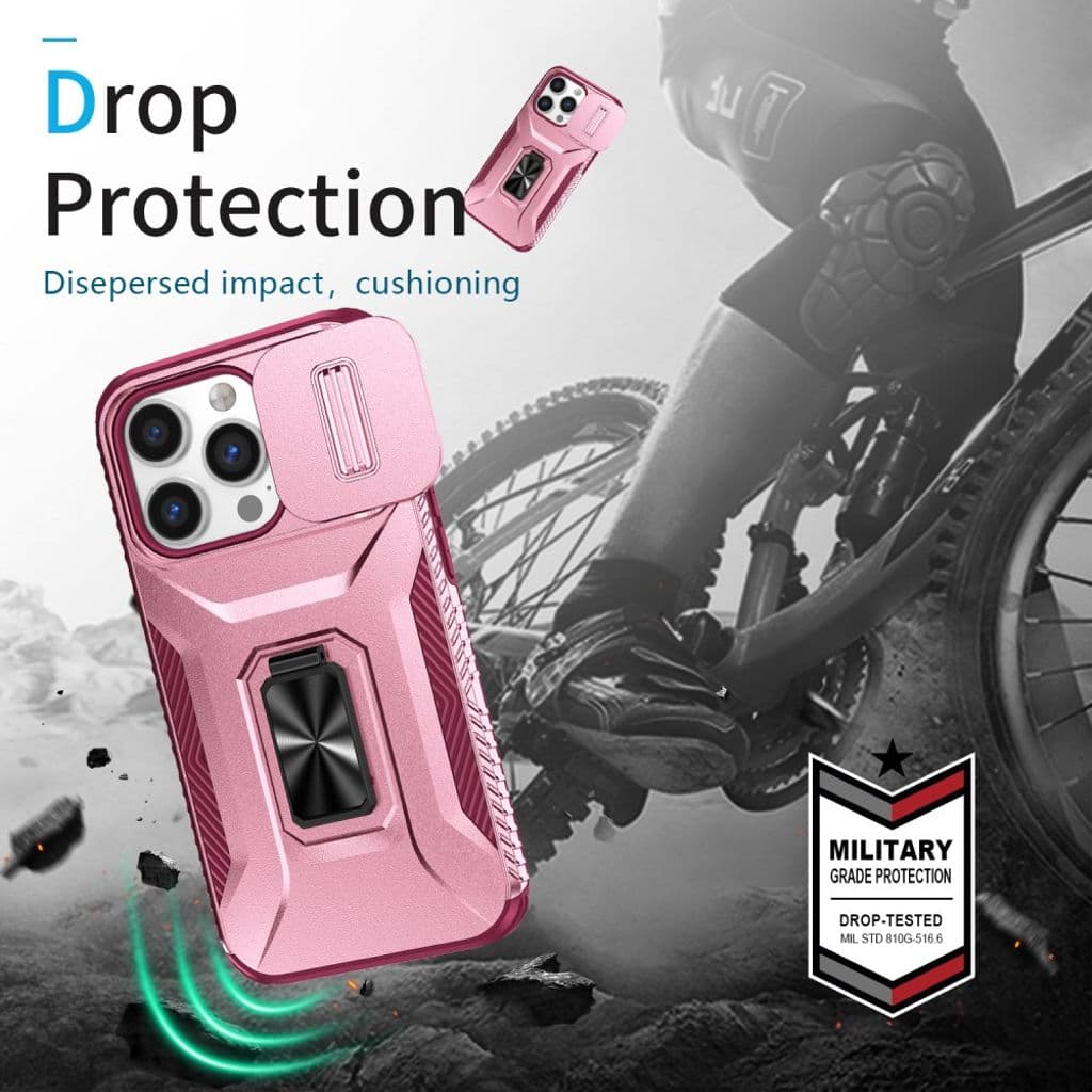 iPhone 14 Pro Skal Ringställ/Kameraskydd – Rosa - Bild 7