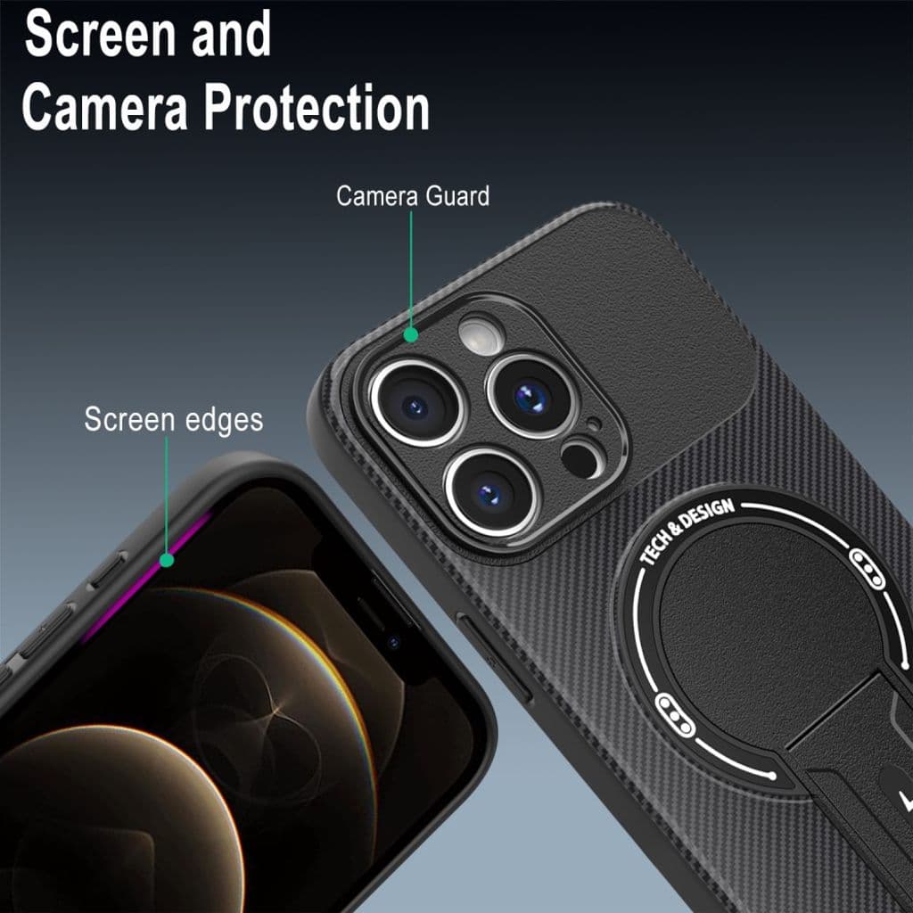 iPhone 12 Pro Skal med Stativ - Brun - Bild 5
