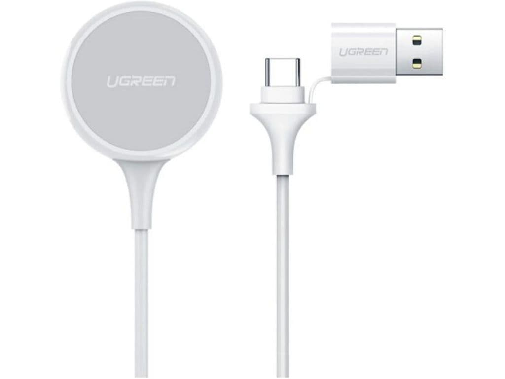UGREEN Apple Watch MagSafe Laddningskabel, USB-A/USB-C, MFI - Vit