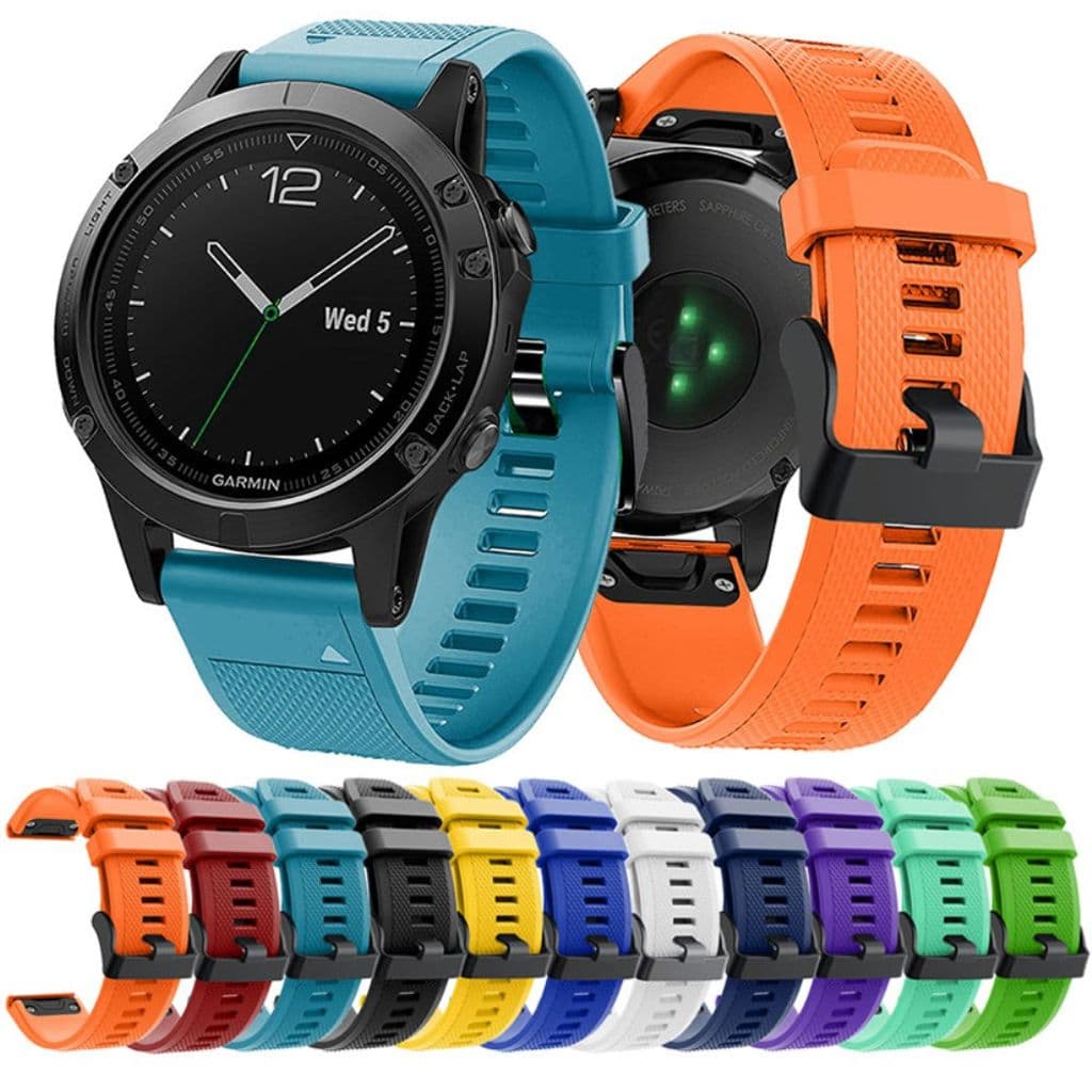 Garmin Fenix 7/6/6 Pro/Forerunner935/945 etc. Klockarmband i silikon - Grå - Bild 5