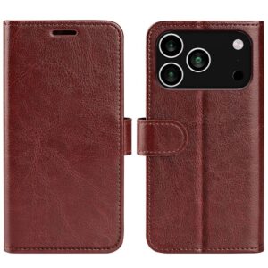 iPhone 18 Pro/17 Pro Plånboksfodral i PU-läder - Brun