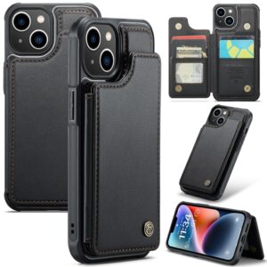 CASEME C22 iPhone 14 Plånboksfodral - Svart
