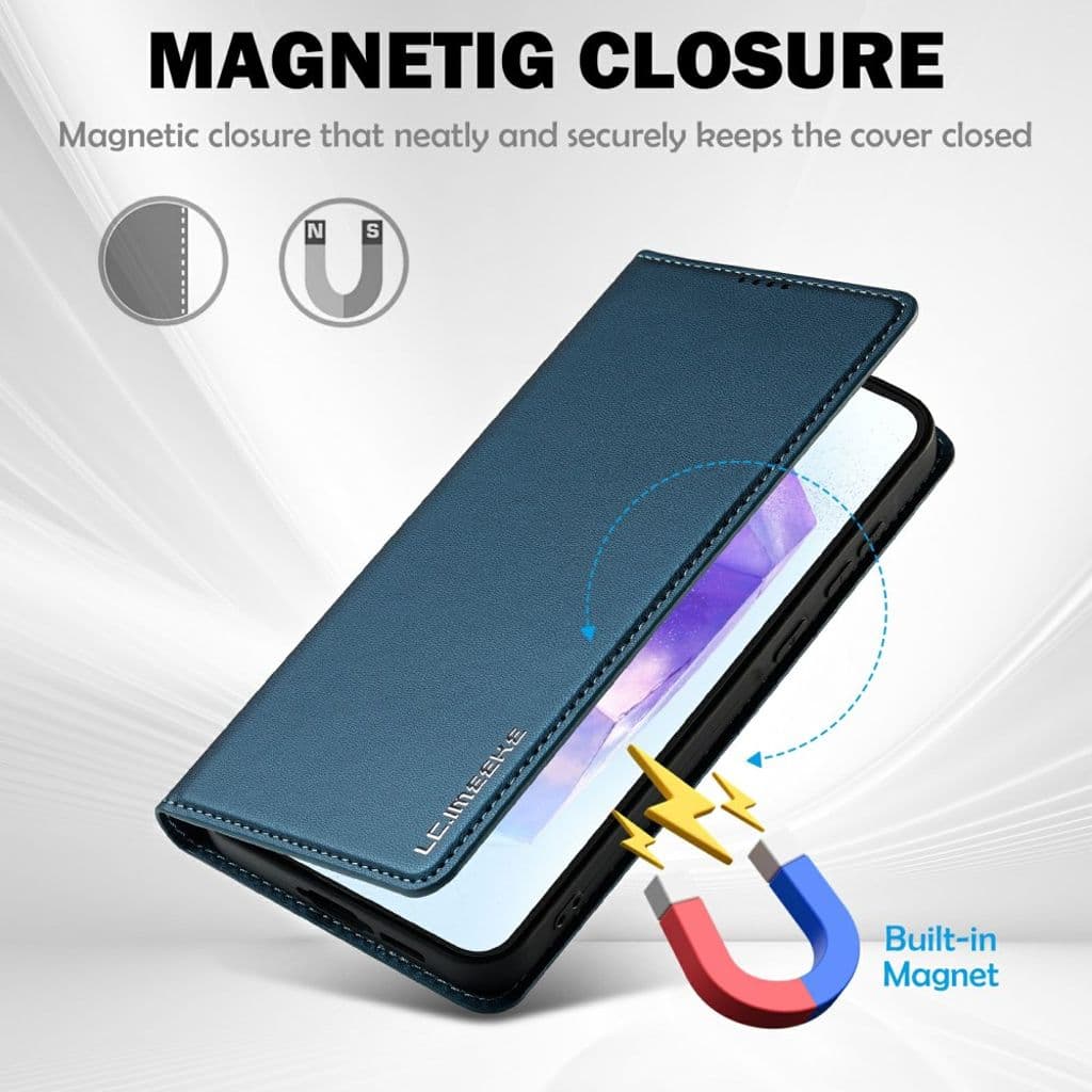 LC.IMEEKE Samsung Galaxy S25 FE Plånboksfodral - Blå - Bild 4