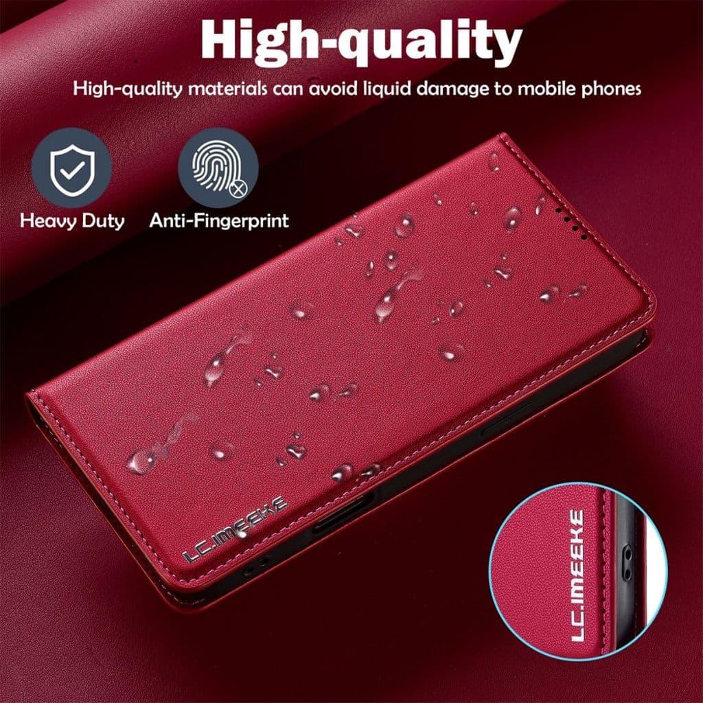 LC.IMEEKE iPhone 17 Plånboksfodral – Rosa - Bild 12