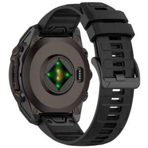 Taltech Garmin Fenix 8/Quatix 8 Armband Silikon - Svart