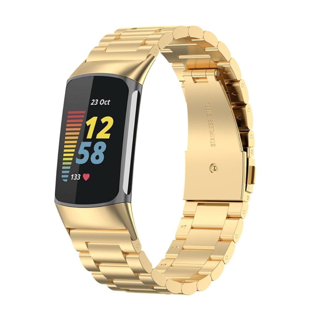 Fitbit Charge 6/5 Klockarmband i rostfritt stål - Guld - Bild 3