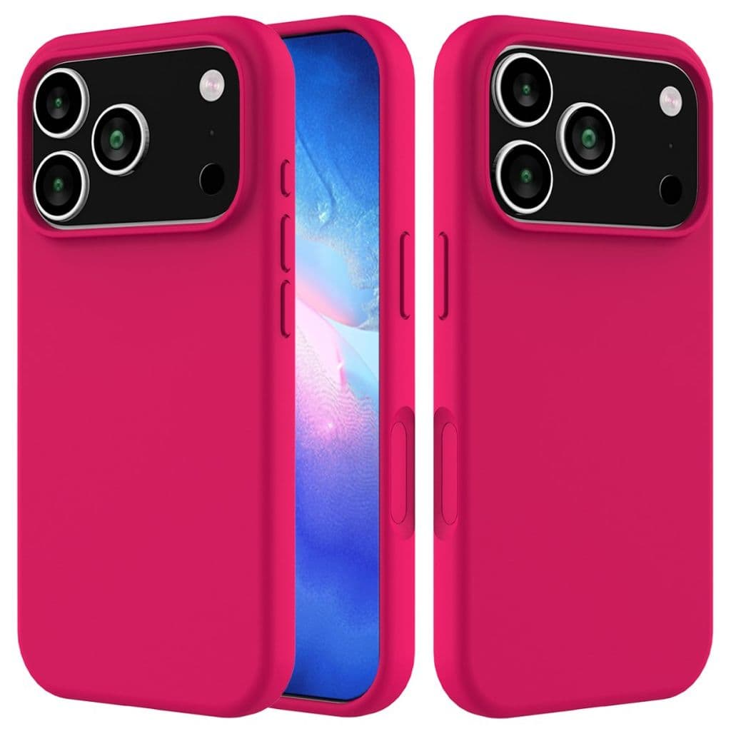 iPhone 17 Pro Silikonskal - Chockrosa