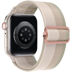 AHASTYLE Vävt nylonarmband till Apple Watch 49/46/44/42mm - Beige