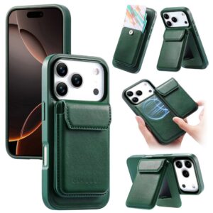 CASENEO iPhone 18 Pro Max/17 Pro Max MagSafe Skal med avtagbar korthållare - Grön