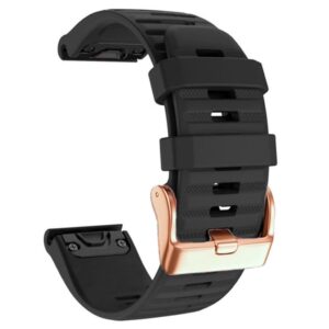 Garmin Fenix ​​7S/6S/5S/Instinct 2S etc. Silikon Klockarmband - Svart