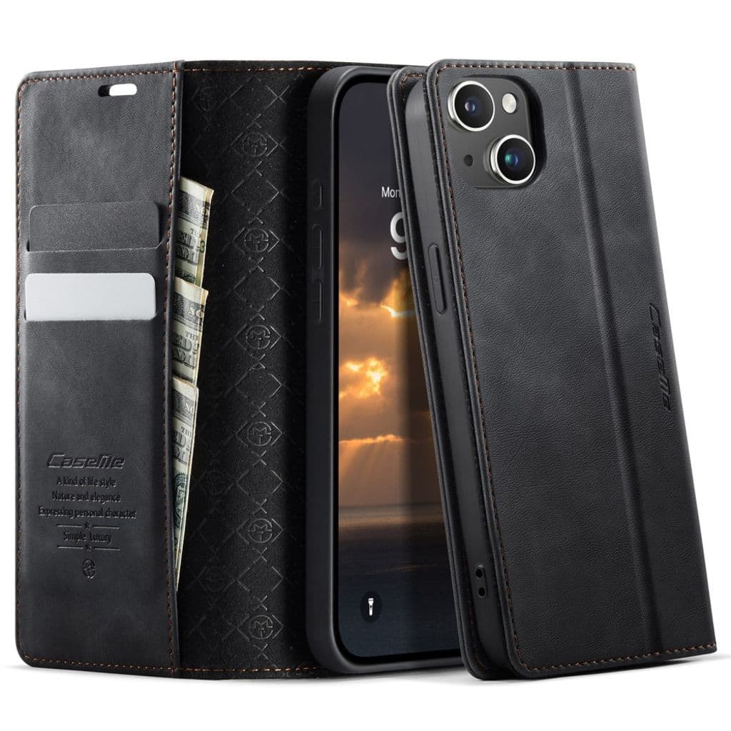 CASEME iPhone 13 mini Plånboksfodral RFID-blockerande – Svart