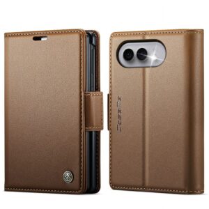 CASEME iPhone Duo Plånboksfodral med RFID-skydd och tre kortfack - Brun