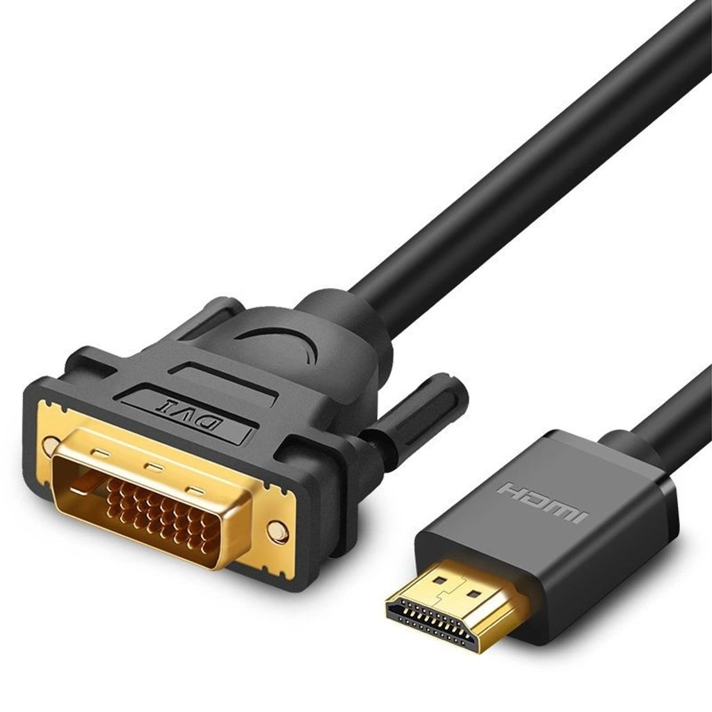 Ugreen DVI 24+1 (hane) till HDMI (hane) Kabel, FHD 60Hz, 1,5 m - Svart