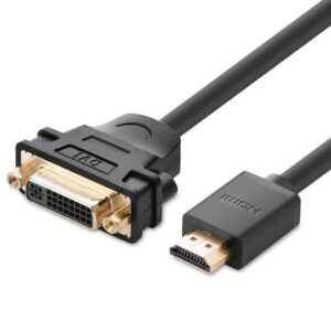 Ugreen DVI 24+5 till HDMI kabel - Svart, 22 cm