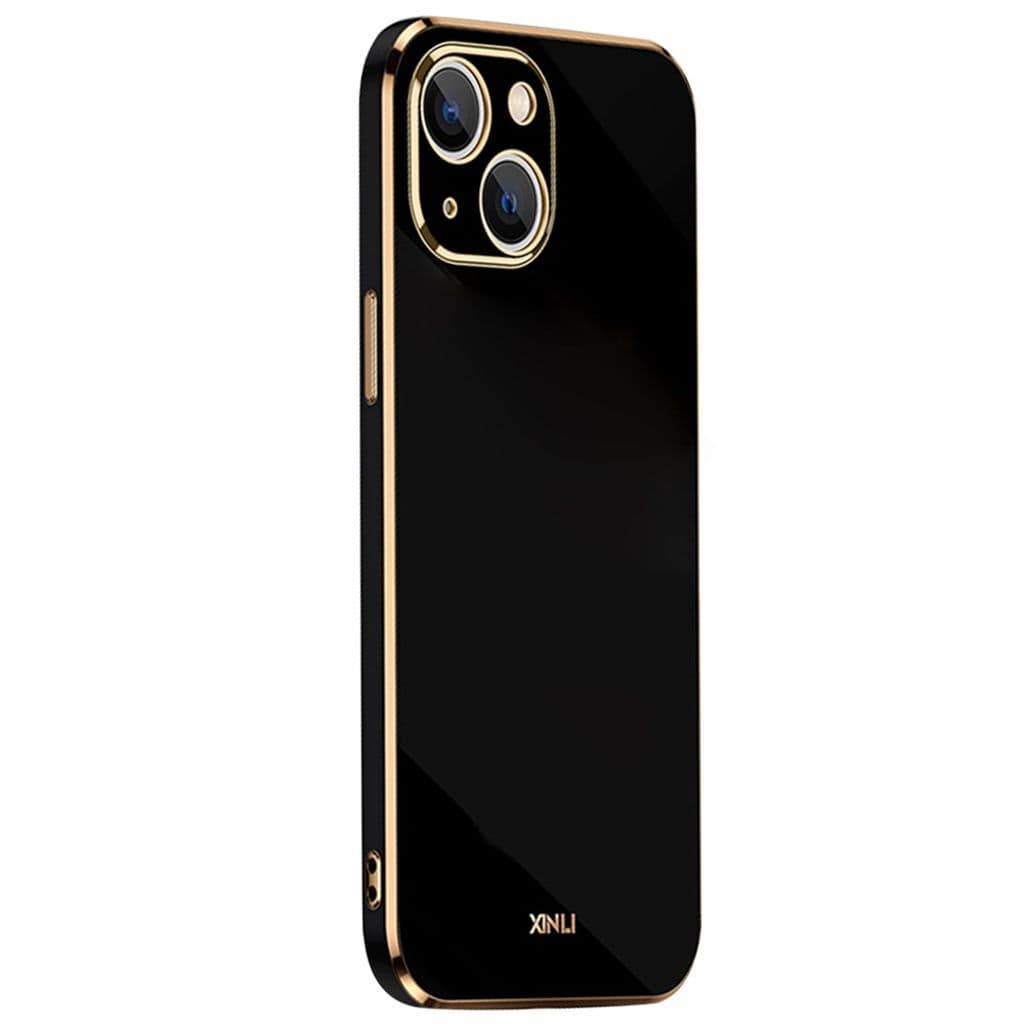 XINLI iPhone 13 mini Skal Guldkant TPU - Svart