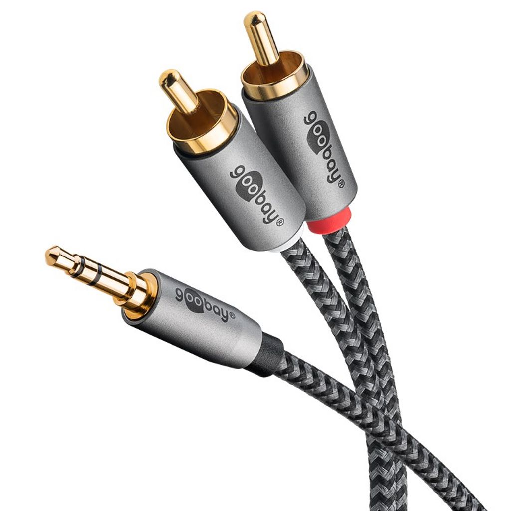 Goobay AUX-kabel 3,5mm till stereo RCA, 3m