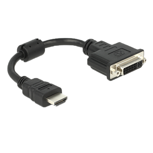 Delock Adapter HDMI-hane till DVI 24+5 hona, 20 cm