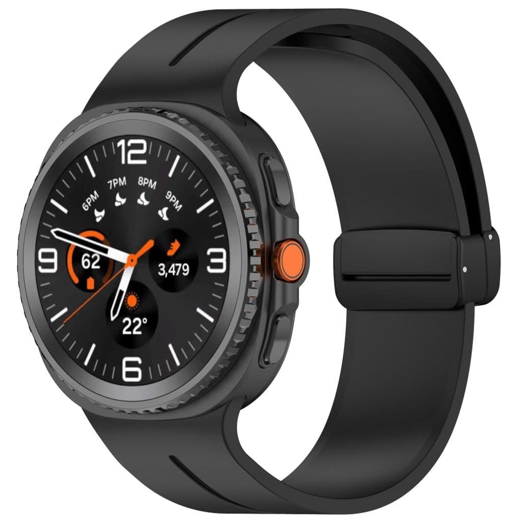 Samsung Galaxy Watch8 44mm klockarmband i silikon - Svart - Bild 4