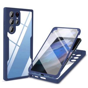 Samsung Galaxy S23 Ultra 360 Skal med skärmskydd - Blå