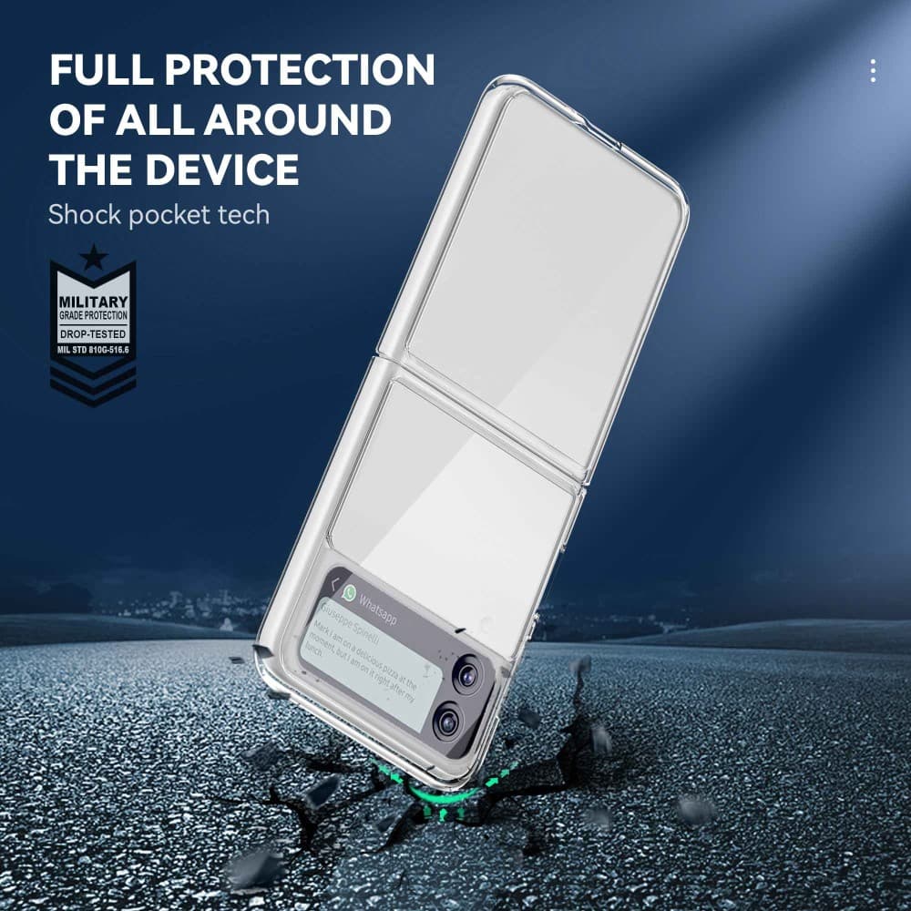 Samsung Galaxy Z Flip4 5G Anti-fingerprint Yellow-resistant Skal - Genomskinligt