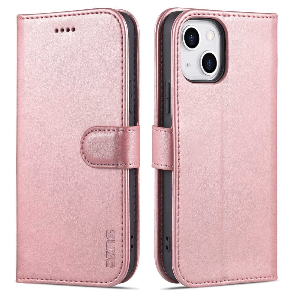 AZNS Anti-Fall Plånboksfodral till iPhone 14 - Rose Guld