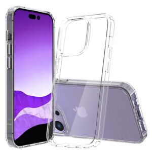 iPhone 14 Pro Hard Acrylic Back + Soft TPU Skal - Genomskinligt