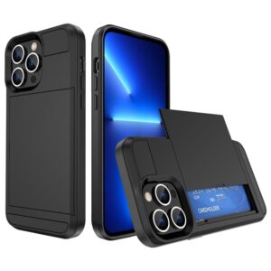 iPhone 14 Pro Skal med Kortfack - Svart
