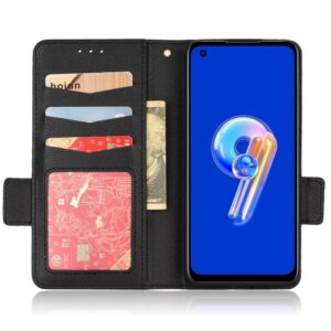 Asus Zenfone 9 5G PU Leather Foldable Fodral - Svart