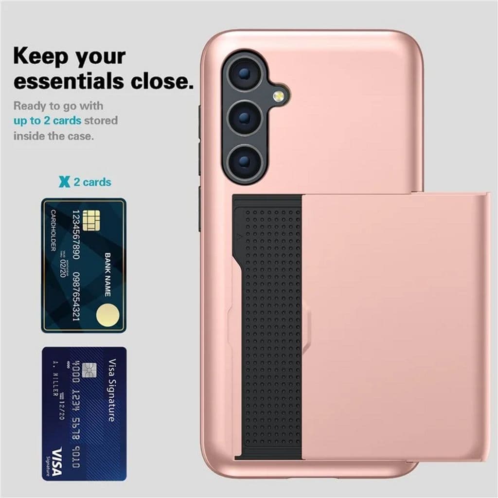 Samsung Galaxy S25 Skal med kortplats - Guld - Bild 2