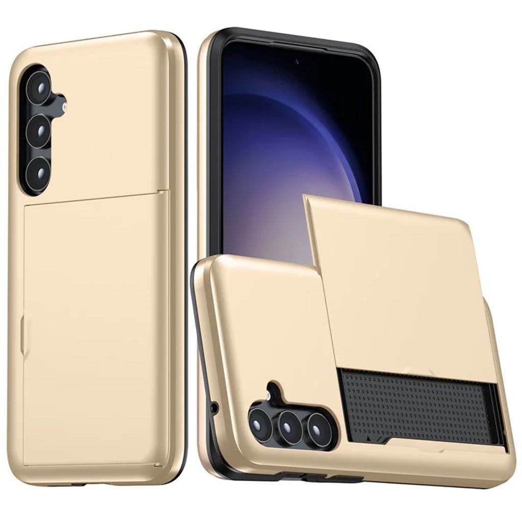 Samsung Galaxy S25 Skal med kortplats - Guld