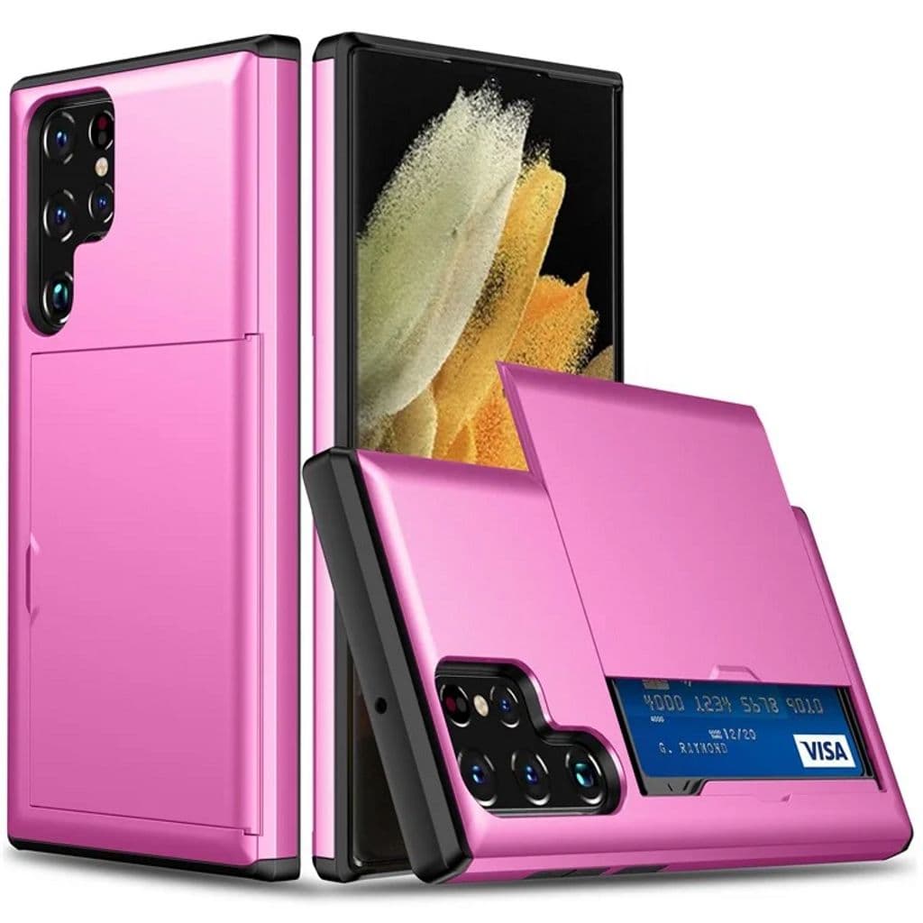 Samsung Galaxy S25 Ultra Skal med kortplats - Rosa