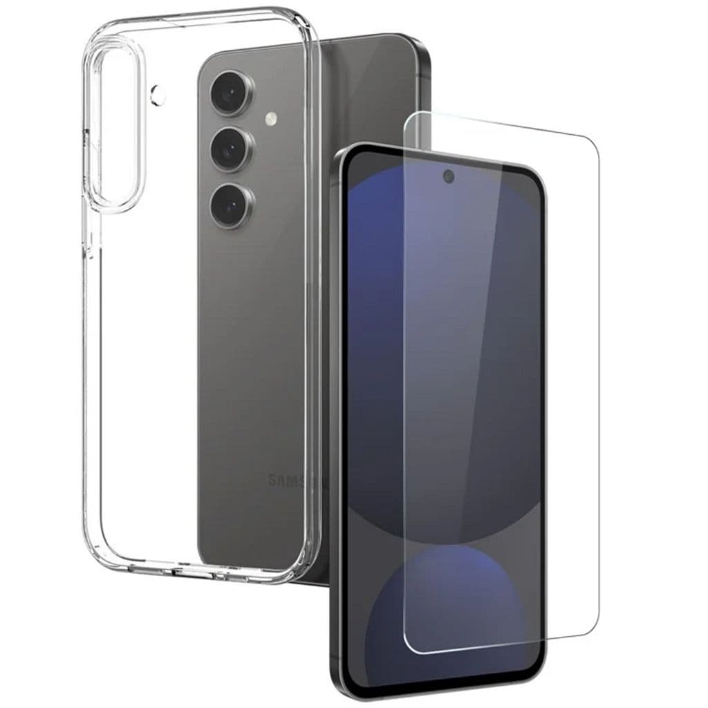 NORTHJO Samsung Galaxy S25 Plus TPU Skal med Skärmskydd - Transparent
