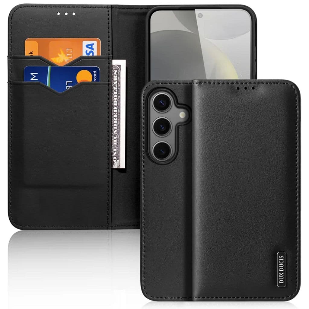 DUX DUCIS Samsung Galaxy S25 Plånboksfodral i läder - Svart