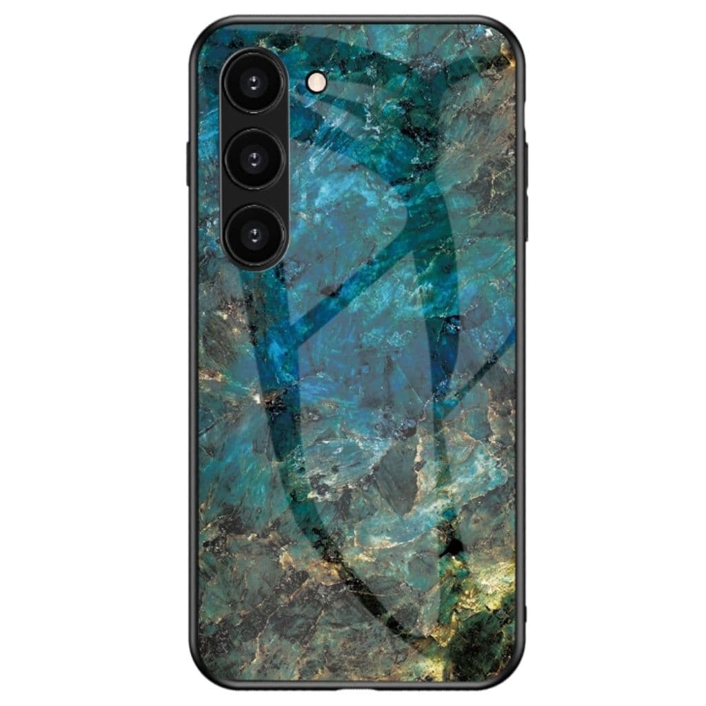 Samsung Galaxy S23 skal med en marmordesign - Mineralblått
