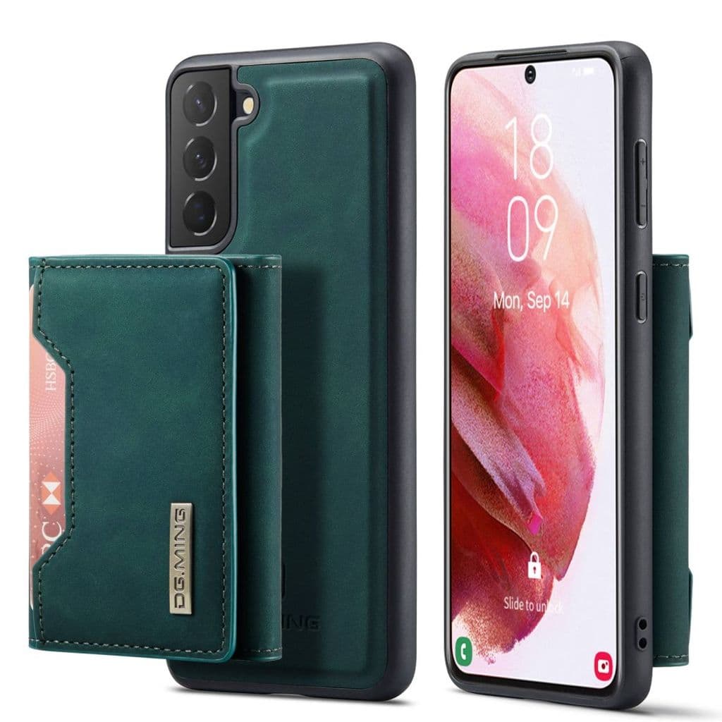 DG.MING M2 2in1 Samsung Galaxy S23 skal med en plånbok - Grönt