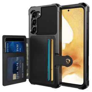 ZM03 Samsung Galaxy S23 Plus skal med en plånbok - Svart