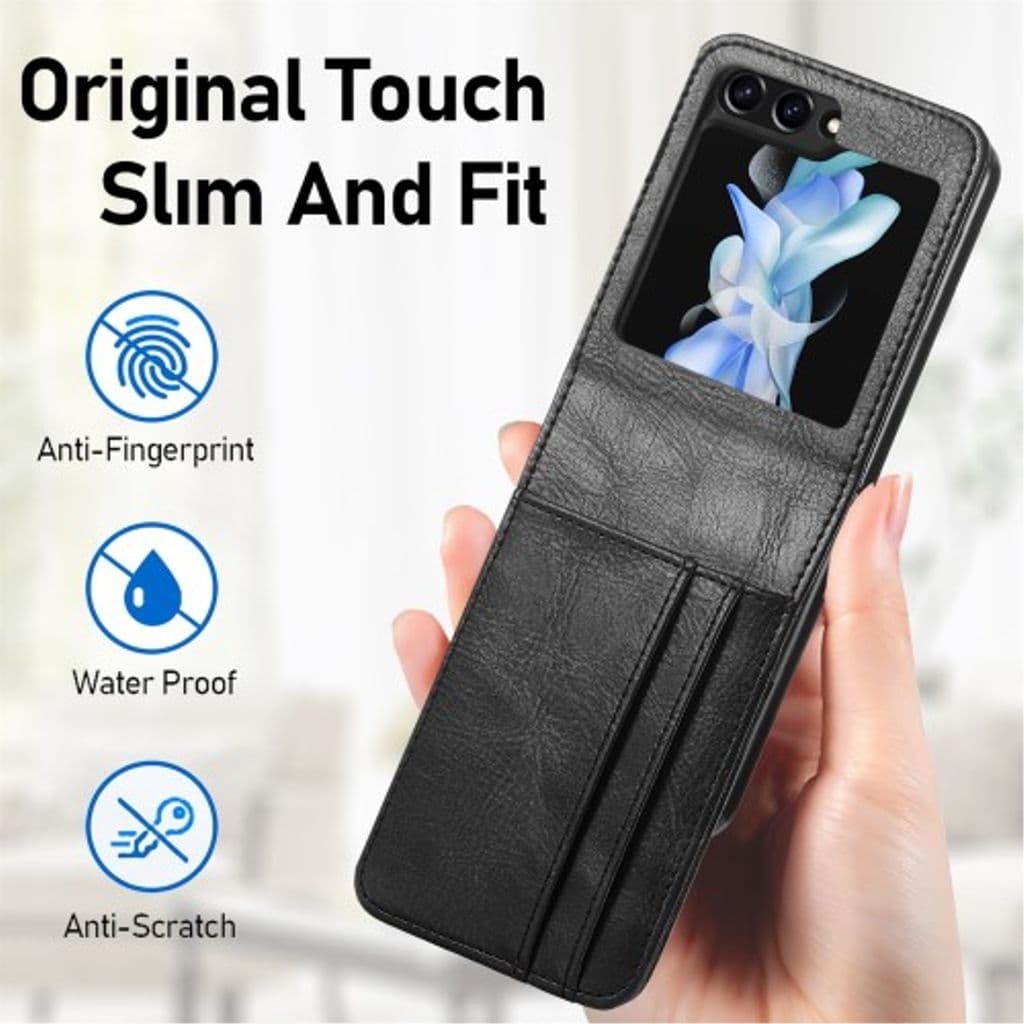 Samsung Galaxy Z Flip5 5G skal med en plånbok - Svart - Bild 4