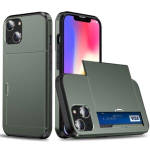 IPhone 15 skal med en korthållare - Grönt
