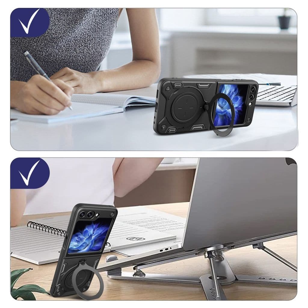 Samsung Galaxy Z Flip 5 5G Kickstand Fodral - Blå