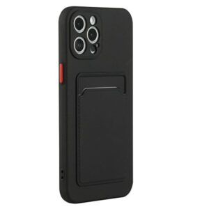 iPhone 15 Pro TPU-skal med korthållare - Svart