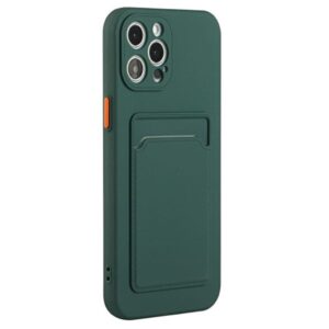 iPhone 15 Pro TPU-skal med korthållare - Grön