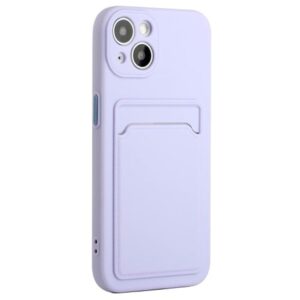 iPhone 15 TPU-skal med korthållare - Lila