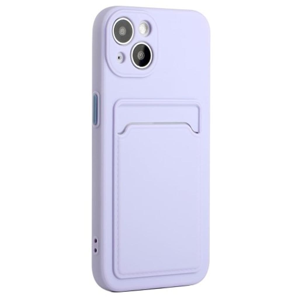 iPhone 15 TPU-skal med korthållare - Lila