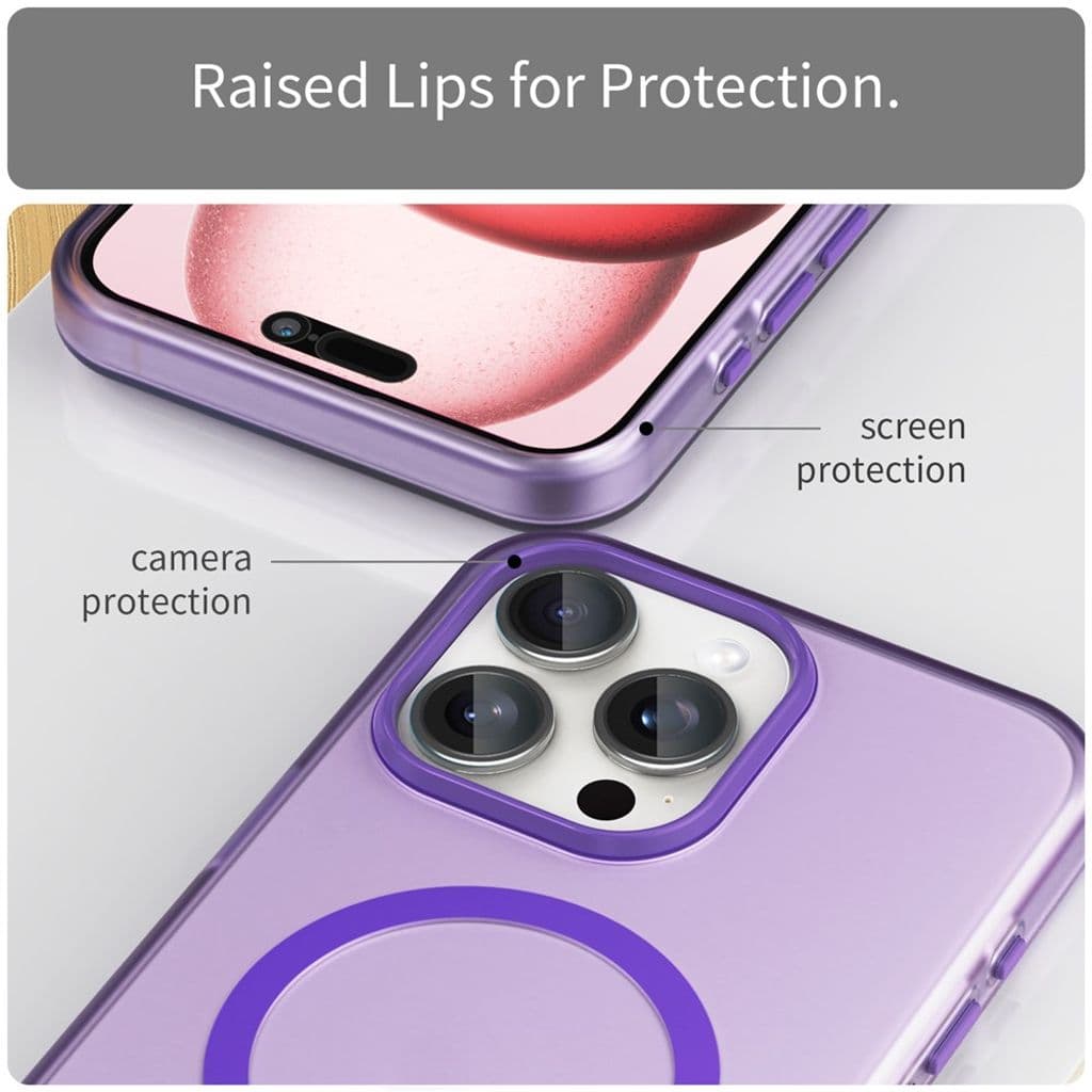 iPhone 15 Pro Max Skal med MagSafe - Mörklila - Bild 5