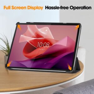 Lenovo Tab P12 Skal med Tri-fold Stativ - Svart