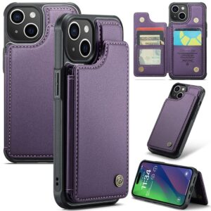 CASEME C22 Plånboksfodral till iPhone 15 - Lila