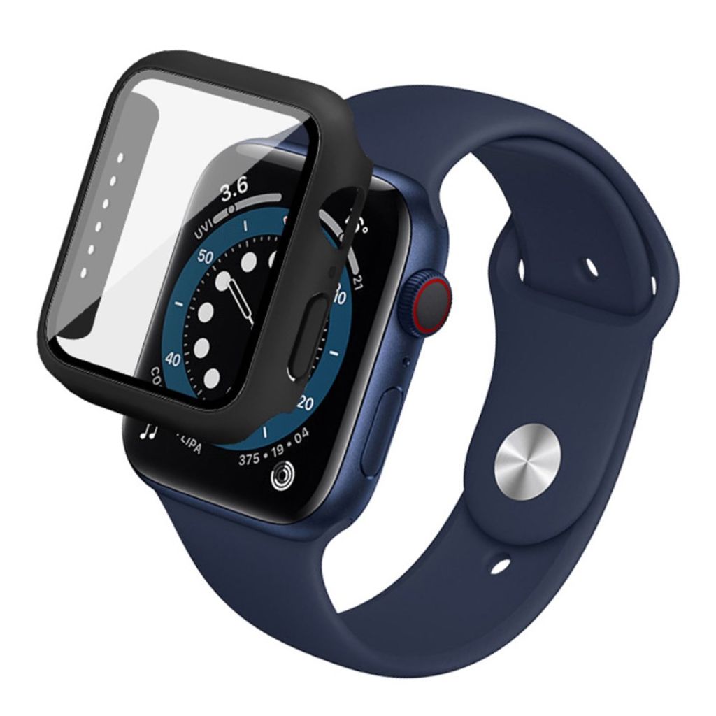IMAK Apple Watch SE3/SE2/SE1/6/5/4 44mm Skal med skärmskydd - Svart