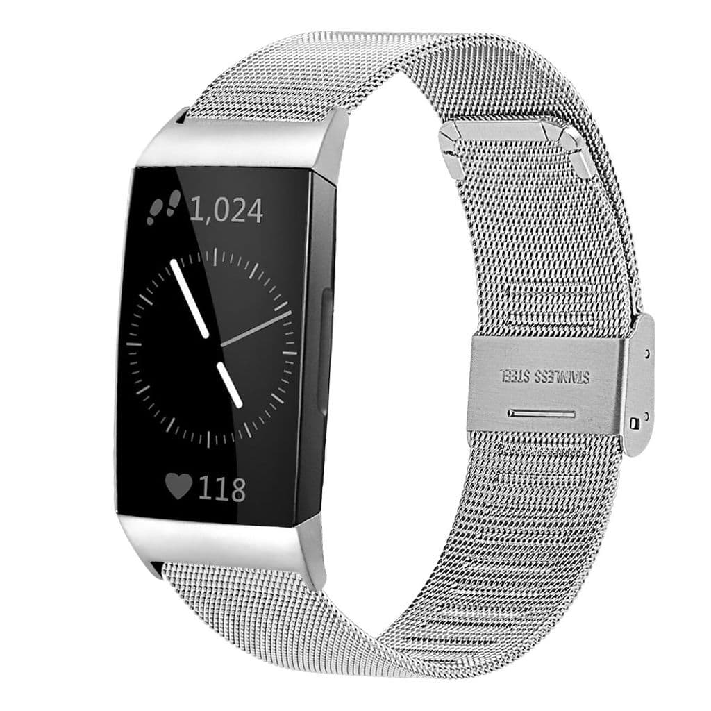 Fitbit Charge 6/5 Klockarmband i rostfritt stål - Silver - Bild 2